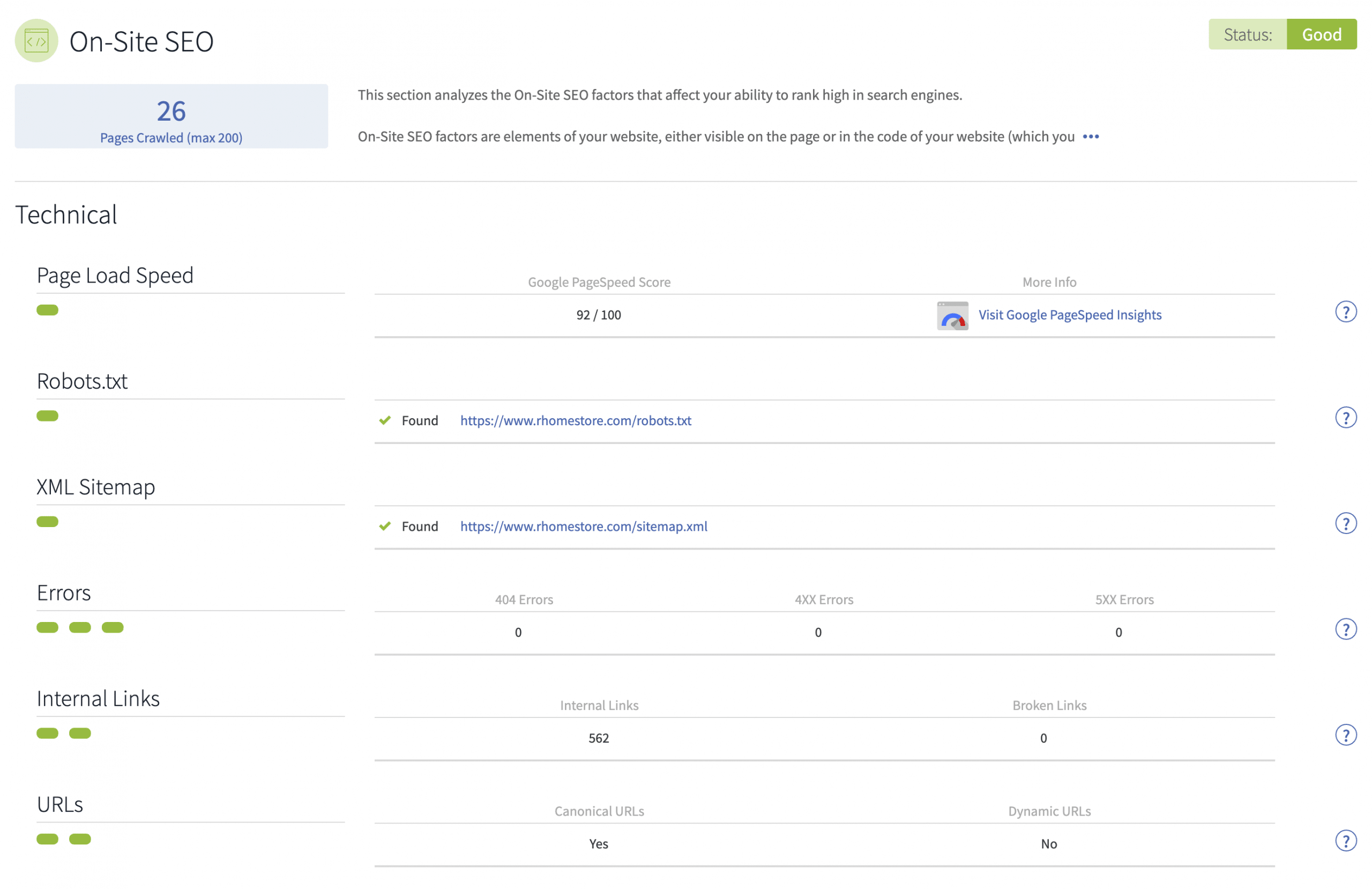 on site seo analytics